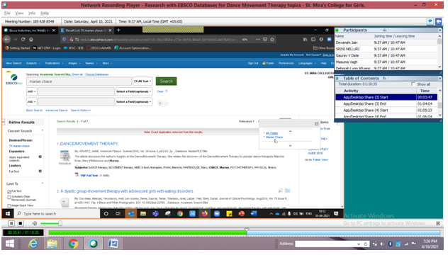 Organizing searched information by creating folders